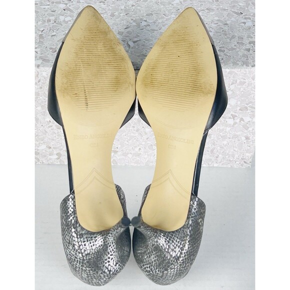 Enzo Angiolini Womens 6.5M Black Pointed Toe Kitten Heel Pumps Gothic Dressy - Picture 14 of 14